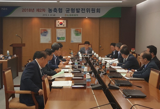 농협은 지난달 22일 서울 중구 농협중앙회 본관 경영전략회의실에서 ‘2018년 제2차 농축협 균형발전위원회’를 개최했다.