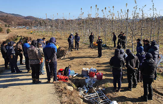 고품질 사과 생산을 위한 현장지도 교육