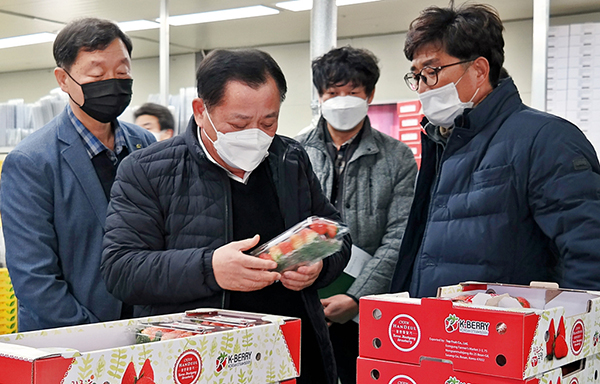 한국농수산식품유통공사 박석배 상임감사는 지난 3일 ‘제1회 현장 청렴소통의 날’을 맞아 경남 진주의 딸기 수출현장에 방문했다.