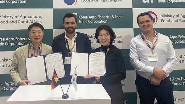 지난 7일부터 11일까지 독일 쾰른에서 개최된 아누가(ANUGA) 국제식품박람회에서 수출 계약을 성사한 한국배수출연합(주)