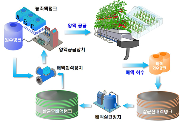 순환식수경재배시스템 모식도