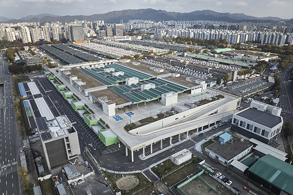 가락시장 채소2동 전경 모습.