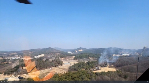 경기 여주시 산불 현장 모습. (사진=산림청 제공)